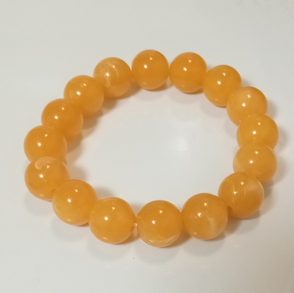 Orange Beaded Bracelet